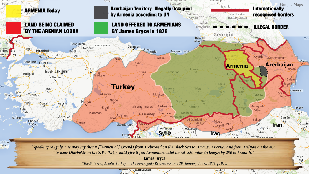 Карта армении 1915 года границы